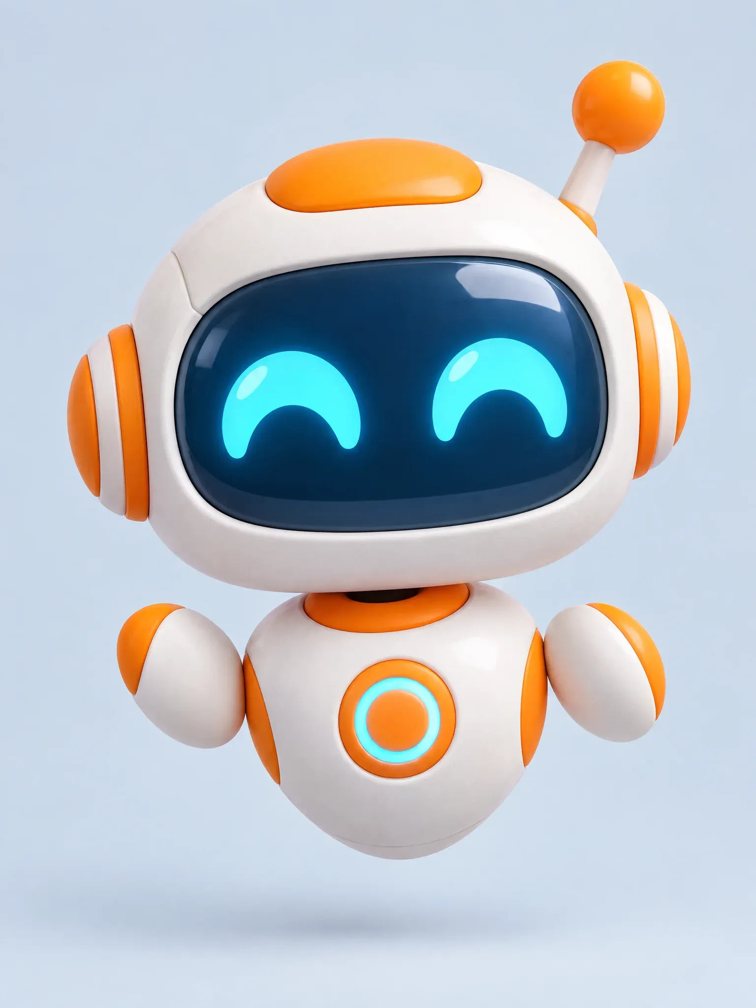 Friendly AI assistant character